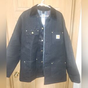 Carhartt Men's C001 Blanket Lined Black Jacket Size Medium-Tall